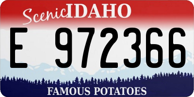 ID license plate E972366