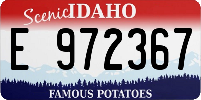 ID license plate E972367