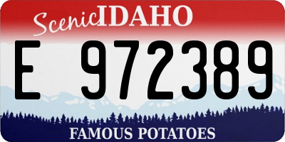 ID license plate E972389