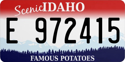 ID license plate E972415