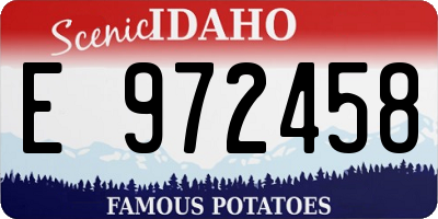 ID license plate E972458
