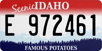 ID license plate E972461