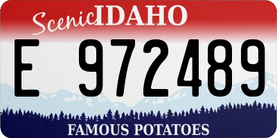 ID license plate E972489