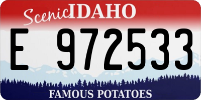 ID license plate E972533