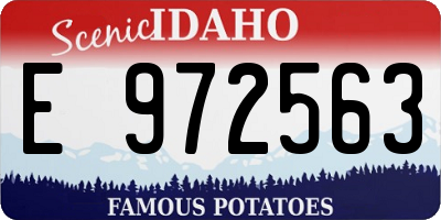 ID license plate E972563