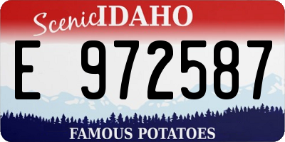 ID license plate E972587