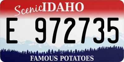 ID license plate E972735