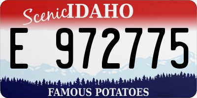 ID license plate E972775