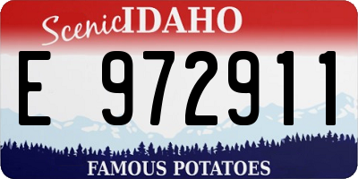ID license plate E972911