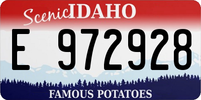 ID license plate E972928