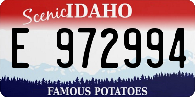 ID license plate E972994