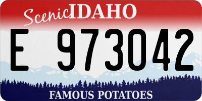 ID license plate E973042