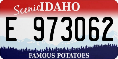 ID license plate E973062