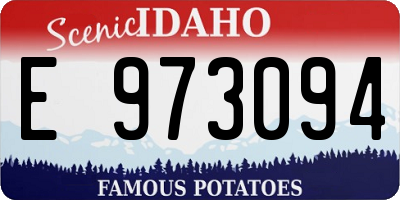 ID license plate E973094