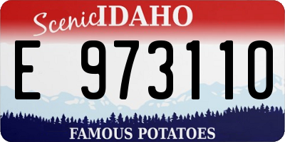 ID license plate E973110