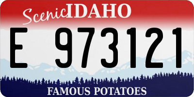 ID license plate E973121