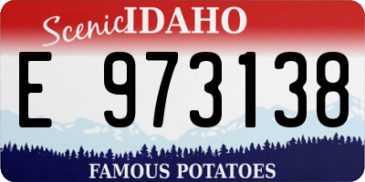 ID license plate E973138