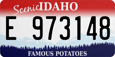 ID license plate E973148