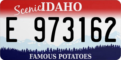ID license plate E973162
