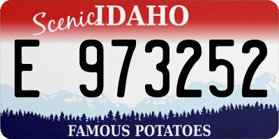 ID license plate E973252