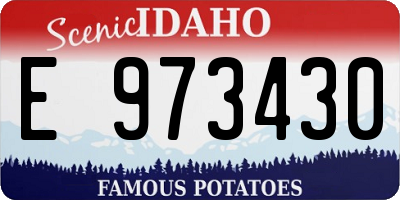 ID license plate E973430