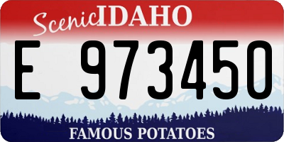 ID license plate E973450