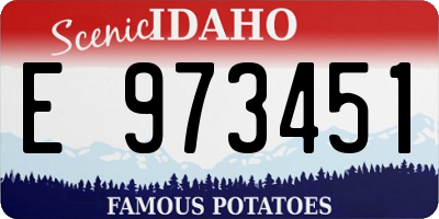 ID license plate E973451