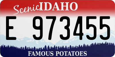 ID license plate E973455
