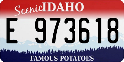 ID license plate E973618