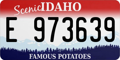 ID license plate E973639