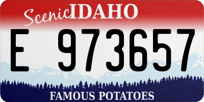 ID license plate E973657