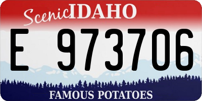 ID license plate E973706