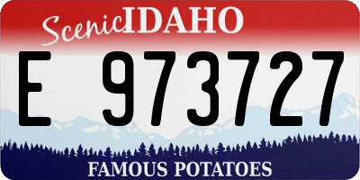 ID license plate E973727