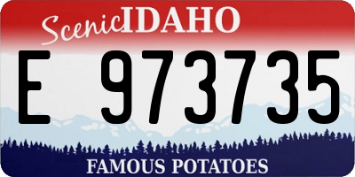ID license plate E973735