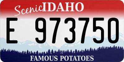 ID license plate E973750