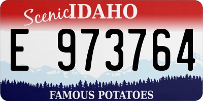 ID license plate E973764