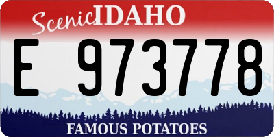 ID license plate E973778