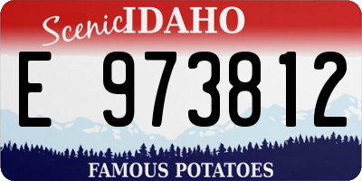 ID license plate E973812