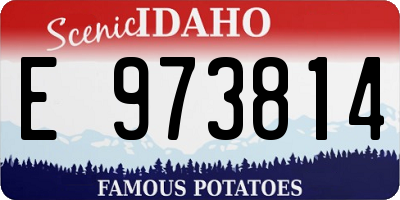 ID license plate E973814
