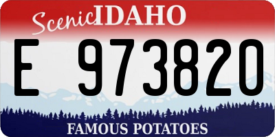 ID license plate E973820