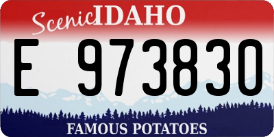 ID license plate E973830