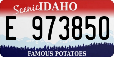 ID license plate E973850