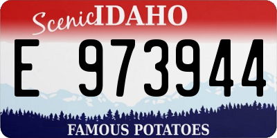 ID license plate E973944