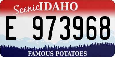 ID license plate E973968
