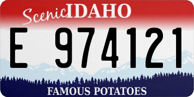 ID license plate E974121