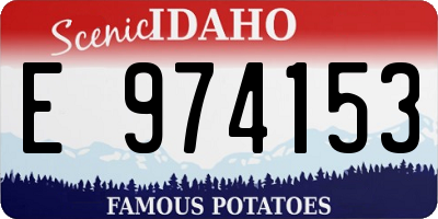 ID license plate E974153