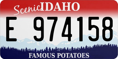 ID license plate E974158