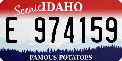 ID license plate E974159