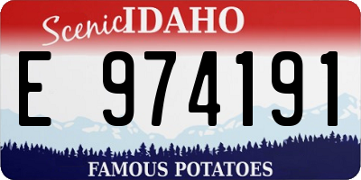 ID license plate E974191