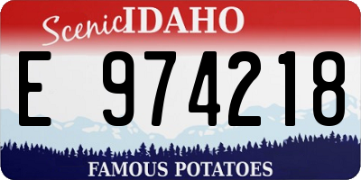 ID license plate E974218